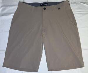 TravisMathew Men's Size 33 Khaki Tan Hybrid Golf Lifestyle Shorts #5